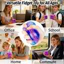 Ice Cube Squishy Veined Ice Cube Fidget Toy Purple Stress Ball Squeeze Toys Stress 5cm(1.97") Veined Ice Cube Squishy Fidget Sensory Toys Kids Youth Adult Puffwize (Purple), 5cm 1.98" Medium