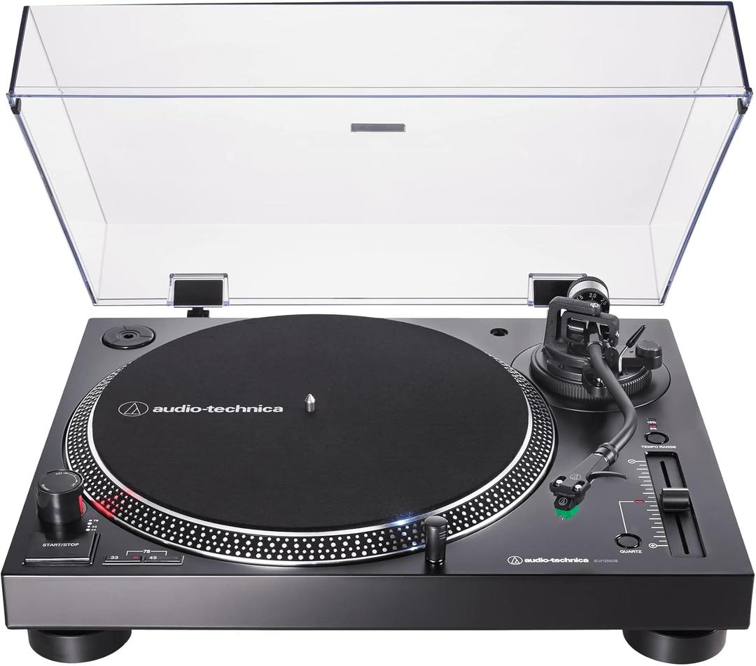Audio-Technica AT-LP120XUSB-BK Direct-Drive Turntable (Analog & USB), Fully Manual, Hi-Fi, 3 Speed, Convert Vinyl to Digital, Anti-Skate and Variable Pitch Control, Black