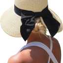 Comhats Summer Beach Sun Hats for Women Wide Brim UV Protection UPF 50+ Foldable Packable (Large, Pure Beige)