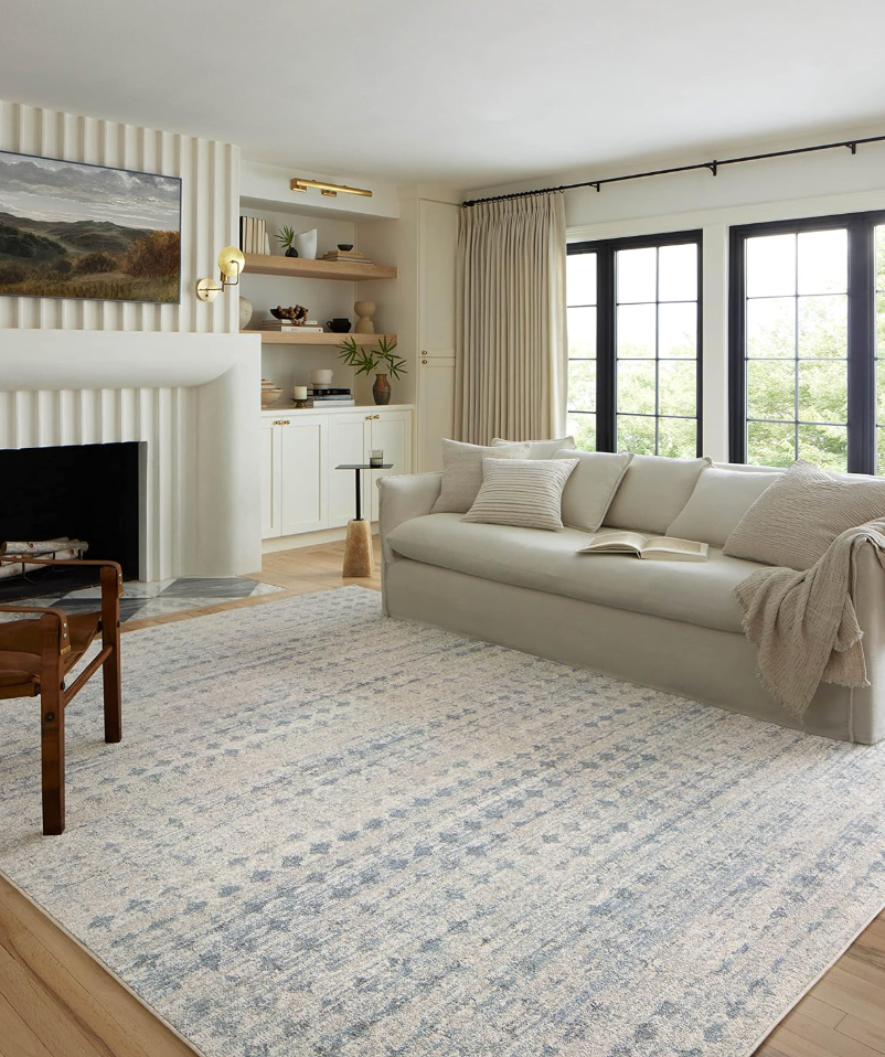 Loloi II Kamala Collection KAM-04 Sky/ Dove 2'-3" x 3'-10" Accent Rug