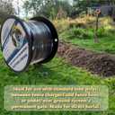 Electric Fence Double Insulated Underground Cable 12-1/2 Guage / 2.5mm Steel Wire Core, 164 Feet Length, Spooled on Plastic Cable Reel