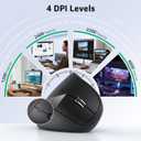 acer Ergonomic Mouse Wireless with Side Scroll Wheel, Bluetooth Mouse for Laptop(BT5.2+2.4GHz), Office Vertical Computer Mice, Small to Medium Sized Hands Ergo Mice, 8 Buttons for PC, MacBook Neo