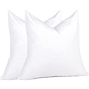 Puredown® Euro Pillow Inserts 24 x 24 ( White), Feather Down Pillow Stuffer, White Throw Pillows for Bed, Couch, and Cushion