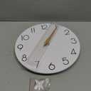 Cicininc Wall Clock, White Silent Non-Ticking, Decorative Battery Operated Wall Clocks for Bedroom, Kitchen, Home, Office, School, Hotel (8 Inch)