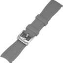 Kai Tian 18mm 20mm 22mm 24mm Curved Ends Silicone Watch Band, Premium Soft Silicone Adjustable Black Watch Bands Replacement Rubber Watch Strap for Women Men (Gray)