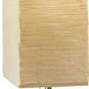 Adesso 26” Table Lamp with Natural Wood Base, Brushed Steel Finish & Crinkle Paper Shade – Perfect Lighting for Bedroom, Living Room and Corner Decor, Beige