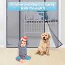 TheFitLife Fiberglass Magnetic Screen Door - Heavy Duty Mesh with Full Frame Hook and Loop Powerful Magnets That Closure Automatically, Door Screen Mesh Net (62x81 inch)