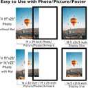 JCJMY 19x25 Picture Frame with 16x22 Mat, Display Photo 16x22 with Mat or 19 x 25 Without Mat, Wall Hanging Large 19 by 25 Poster Frame with Plexiglass, Black