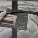 Easy-Going Reversible Quilt Set with 1 Quilt and 1 Pillow Shams, Soft Bed Quilt Cover, Water Resistant Lightweight Microfiber Bedspread, Stain Resistant, Gray/Light, Gray, Size: Full/Queen (88''x92'')