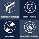 PANDRI Packing Tape, 36 Rolls Heavy Duty Clear Packaging Tape for Shipping Packaging Moving Sealing, 2 inches Wide, 65 Yards Per Roll, Total 2340 Yards