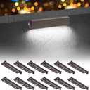 12-Pack 7inch 3W 5000K Daylight White Hardscpe Lighting | 12V AC/DC Retaining Wall Lights,Low Voltage Landscape Lighting,Hardscape Paver Light,Outdoor Step Lights