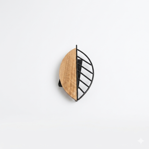 Wooden Metal Leaf Decor