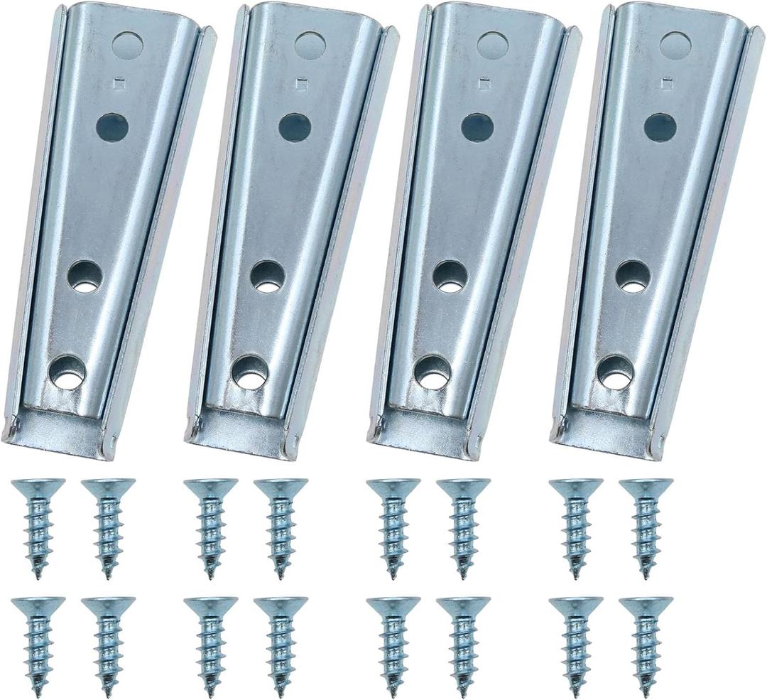 4 Sets Furniture Connectors Interlocking Sofa Connector Bracket Sofa Fixing Bolts Sectional Sofa Connector Furniture Hardware Accessories with Screws (Silver)