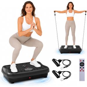 Vibration Plate Exercise Machine, Full Body Workout Vibrating Plate for Lymphatic Drainage Weight Loss, 460 Lbs Capacity Shake Platform with 300 speeds for Women Men
