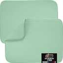GORILLA GRIP Ultra Water Absorbent Microfiber Dish Drying Mat 2 Pack, Quick Dry Thick Mesh, Slip Resistant Pad for Sink Dishes or Under Rack, Kitchen Counter Accessories, Machine Wash, 18x16, Mint