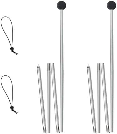 UMARDOO Family Beach Tent Extra Replacement Aluminum Foldable Poles, Portable Telescoping Tent Poles for Awnings Canopy (6.5FT)