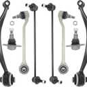 Front Suspension Control Arm Kit Compatible with BMW 2011-2017 X3,2015-2018 X4 F25 F26 Lower Control Arm Rearward & Forward, Ball Joints Front Sway Bar Links, Tie Rod End Assembly