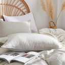 100% French Linen Pillowcases 20x26 Inches Set of 2 Standard Pillow Shams with Envelope Closure, Stone Washed Soft Durable Breathable and Cooling All Season, Natural Linen