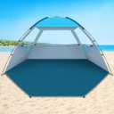 COMMOUDS Beach Tent Sun Shelter for 3/4/6/8 Person, UPF 50+ UV Protection Beach Shade Canopy Tent, Lightweight, Easy Set Up and Carry