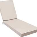 AAAAAcessories Outdoor Chaise Lounge Cushions, Fade-Resistant, Waterproof Patio Furniture Replacement Cushions, 80" x 26" x 3", Sandstone Beige