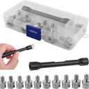 Motorcycle Spoke Wrench with 10 Sizes Joints,5.0-6.8mm Dirt Bike Spoke Wrench for Spokes Adjustment to Improve Stability,Double-ended Spokes Wrenches Dirt Bike Tool Kit