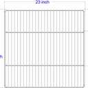 2-Pack Commercial Freezer and Refrigerator Replacement Shelves- Adjustable Utility Steel Wire Metal Shelf, White (23" x 21.1")