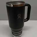 Hydro Flask 40 Oz Clear Lid Travel Tumbler with Straw and Handle - Insulated Stainless Steel in 40 Oz Black