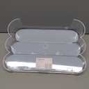 madesmart Shelf Organizer, 3 Tier Bathroom Counter Storage for Perfumes, Makeup, Lotions & Toiletries, Soft-Grip Lining & Non-Slip Base, Blue