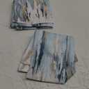 Abstract Pillow Covers 16x16 Set of 2 Modern Striped Abstract Throw Pillow Cover Grey Blue Pillow Cushion Cases Soft Comfortable Square Pillowcases for Sofa Couch Living Room Bedroom Office