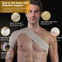 SPOBTRACE Shoulder Brace For Torn Rotator Cuff For Men Women, Adjustable Shoulder Compression Sleeve Support Brace Arm Sling Immobilizer For Pain Relief,Sleep,Injuries(XL/XXL)