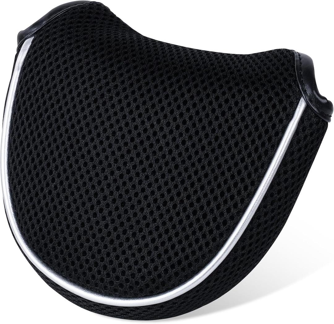 BIG TEETH Lightweight Mesh Golf Driver Headcovers Golf Fairway Wood Hybird Head Covers Club Protecter Putter Cover Full Black for All Black BIG TEETH Lightweight Mesh Golf Driver Headcovers Golf Fairway Wood Hybird Head Covers Club Protecter Putter Cover Full Black for All Black