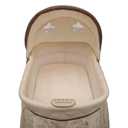 Delta Children Portable Rocking Bassinet for Newborns Bedside Sleeper Crib with Gentle Vibrations, Nightlight, Soothing Music, Adjustable Canopy, Plush Toys, Storage Basket, Baby Essentials