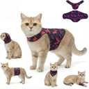 DAJIDALI Dog & Cat Anxiety Vest & Spay Recovery Suit Silent Adjustable Calming Wrap for Surgery & Thunderstorms 2-Piece Cone & Recovery Onesie Alternative XS