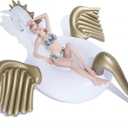 Jasonwell Giant Inflatable Pegasus Pool Float with Fast Valves Summer Beach Swimming Pool Floatie Lounge Floating Raft Outdoor Party Decorations Toys for Adults (3X-Large)