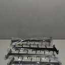 Therwen 4 Pcs Gridwall Accessories Metal 5 Hooks Waterfall Hangers 16.5 Inch Square Tubing Straight Arm Gridwall Waterfall Hooks Hangers for Home Shop Retail Clothing Display(Black)