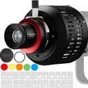 AMBITFUL AL-18 Pro Bowens Mount Conical Snoot Kit with 50mm Lens,Video Artist Modelling Shape Light Studio use for LED Video Light/Continuous Output Light