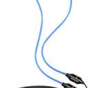 KINDEN Air Tube Earbuds Headphone Binaural Earphones with Microphone Noise Cancelling for Phone,Pad,Pod,HTC,Sony,Mp3 Players (Blue)