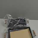 AuldHome Design Enamelware Rustic Trays (Set of 2, Small & Medium, Black); Farmhouse Decor Rectangular Trays w/Handles