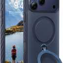 TORRAS Q3 Rugged for iPhone 17 Pro Max Case with 360 Magnetic Stand, [Tough 7X Mil-Grade Protection] Fit for MagSafe, [Anti-Slip Grippy Sides] Camera Control Button,Microfiber Lining, Deep Blue