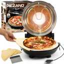 PIEZANO Crispy Crust Pizza Oven by Granitestone – 12 Inch Electric Pizza Oven Indoor Countertop Maker with Ceramic Stone Heats up to 800˚F for Stone Baked Pizzeria Style at Home As Seen on TV Products
