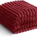 HIMEET Deep Red Throw Blanket for Couch - 300GSM Soft Cozy Blankets, Cute Lightweight Fleece Throws, Birthday Gifts, Home Dorm Decor, Deep Red, 50x60 Inches