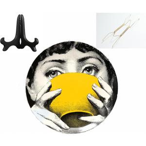 Decorative Plates Handmade Ceramic Ornament for Home&Office Wall Decors (with Hanger) (F3)