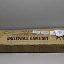 Outdoor Portable Volleyball Net System - Adjustable Height Poles with Soft Volleyball Ball, Pump, Hammer, Boundary Line, and Carry Bag for Backyard, Beach, Lawn, 32' X 3' With 1.5" Top
