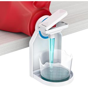 KMOUANTS Laundry Detergent Dispenser Cup Holder,Nozzle Upgraded Labor-Saving Switch Easily No More runny or Messy Laundry Detergent, Laundry Cup Holder and drip Tray Room Organization and Storage
