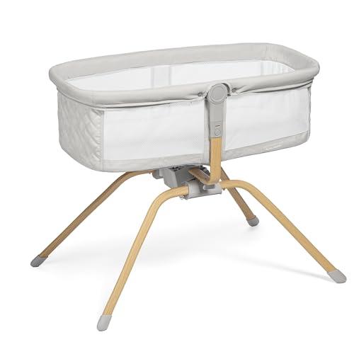 Baby Bassinet with Rocking/Gliding, Portable Bedside Sleeper for Baby with Foam Mattress, Baby Bedside Crib for Newborns and Infants with Carrybag (Grey)
