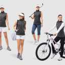 33,000ft Women's Lightweight Running Vest Outerwear with Pockets, Windproof Sleeveless Jacket for Golf Hiking Travel (Gray, M)