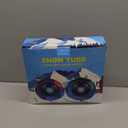 Snow Tube,48 Inch Big Heavy-Duty Inflatable Snow Sled with Premium Canvas Cover for Kids Adults,Thickened Hard Bottom Sleds for Snow with Detachable Tow Strap,Winter Outdoor Fun Snow Toys Gifts (Colorful)