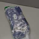 Pioggia Oval Vinyl Fitted Tablecloth with Flannel Backing Elastic Edged Table Cloth Waterproof Oil-Proof Plastic Table Cover (Blue Leaves Pattern, Best for Up to 48" x 68")