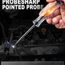 Test Light Automotive, 6V-12V-24V Circuit Tester with Light for Continuity Voltage Electrical Fuse Tester, Car Electric Tester Pen ABS Handle with Sharp Probe&Alligator Clip for Sedan, SUV, RV, Truck (Bright Tungsten Bulb)