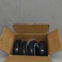 5" Shopping Cart Wheel Replacement Kit, Polyurethane Casters Set of 4, 3/8" Axle Diameter Wheels for Supermarket Grocery Retail Stores